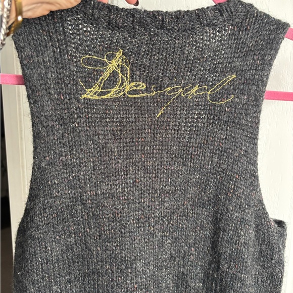 DESIGUAL Floral Embroidered Women’s Dress - Gray and Orange - Picture 6 of 6